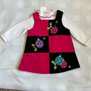 NWT Bonnie Baby Christmas dress 12 month